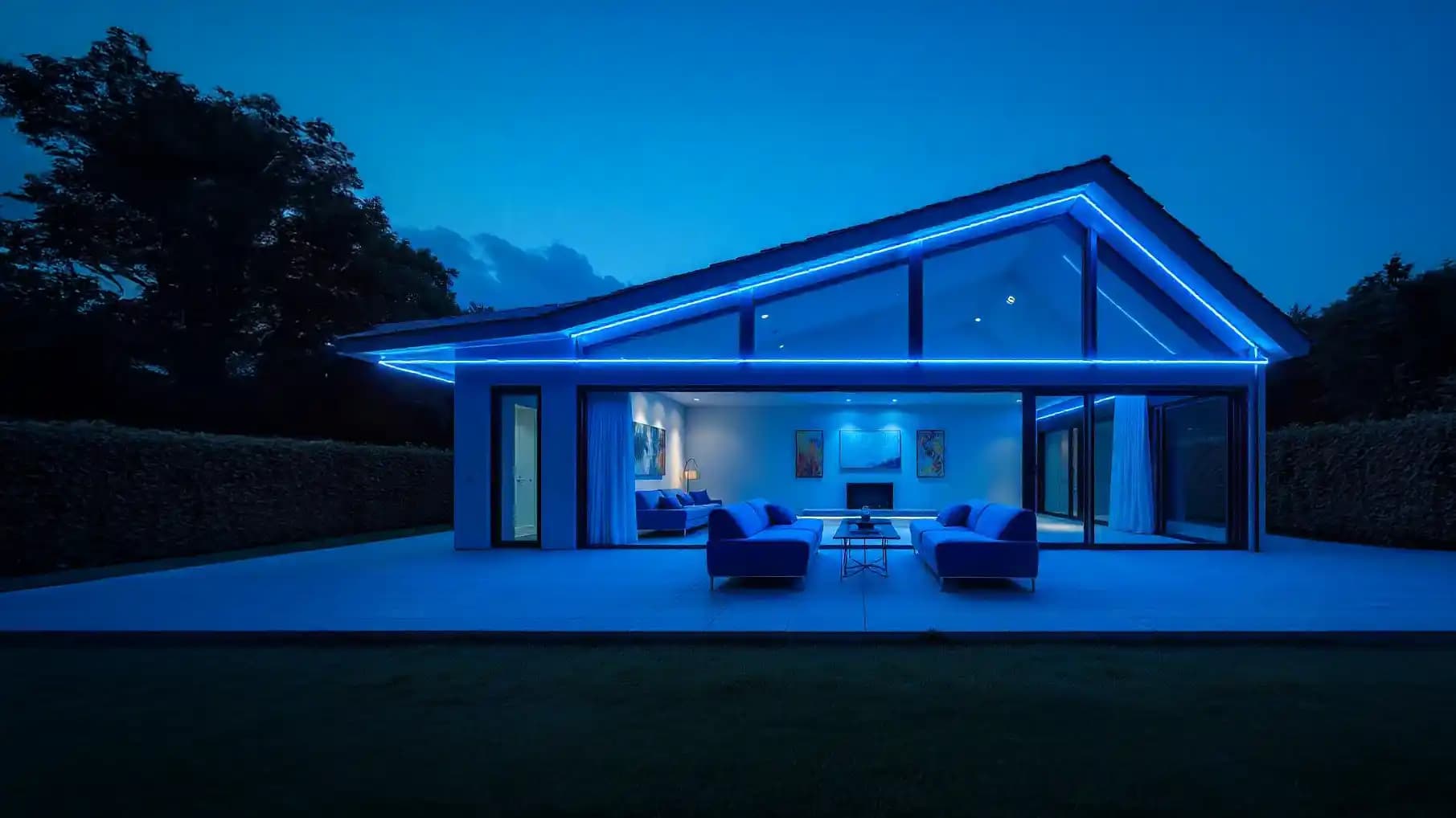 Casa con sistema de seguridad